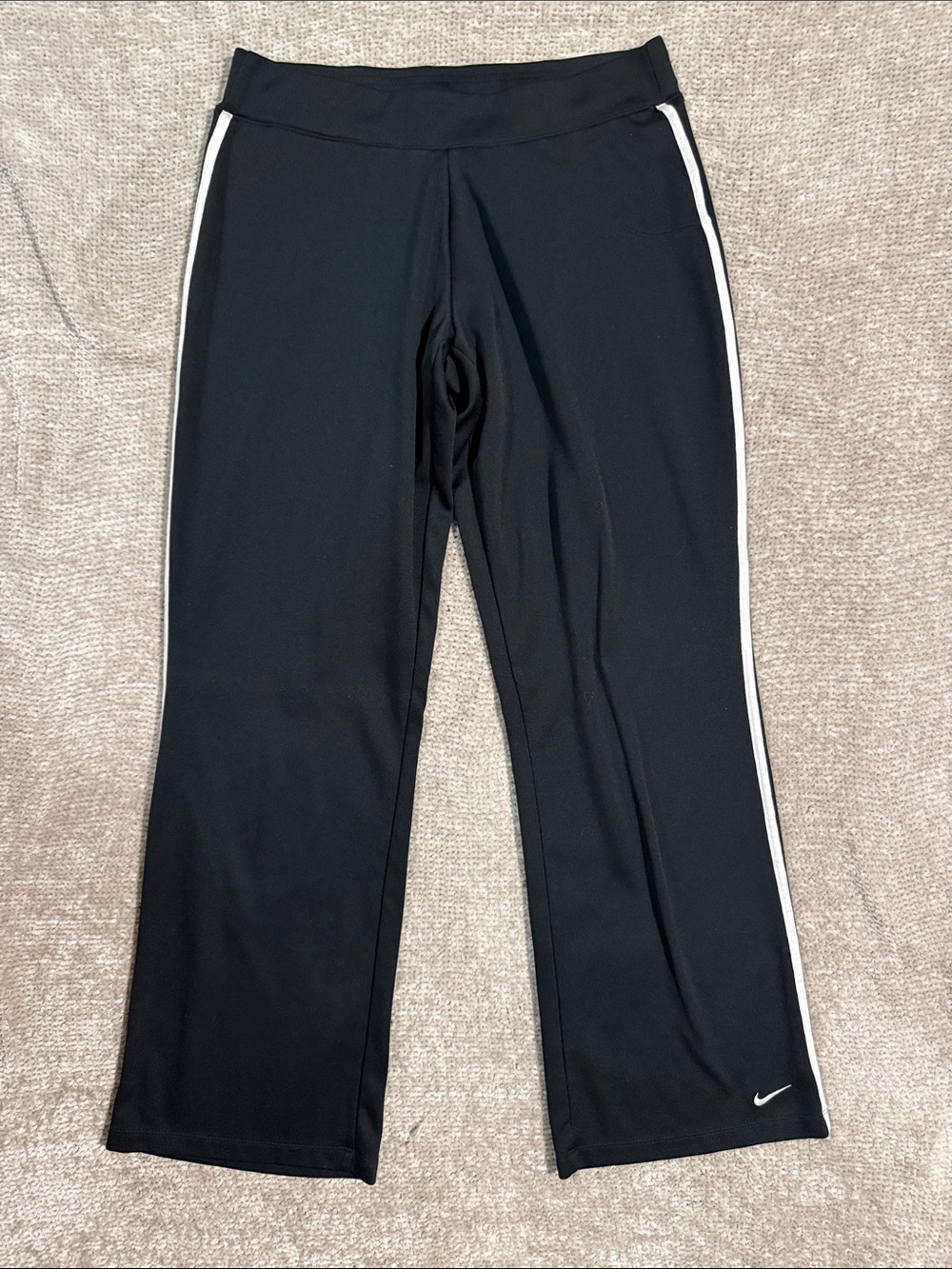 Nike Black Sweatpants with White Side Stripe
